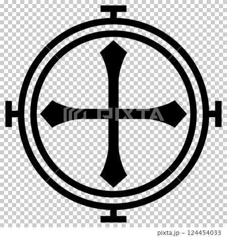 家紋です。桛輪に丸に剣久留子と言います。 124454033