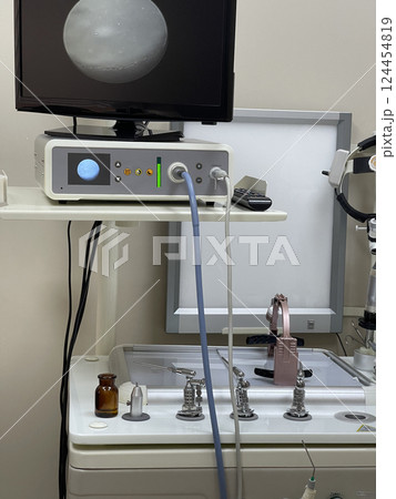 Medical equipment, healthcare device with screen, modern clinic Medical equipment, healthcare device with screen, modern clinic 124454819