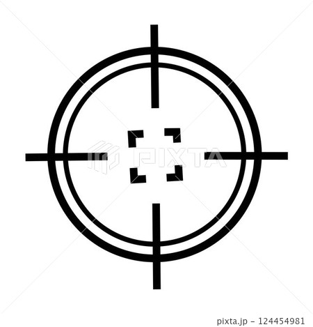 Target Icon, Bullseye with Crosshairs Precision Target Icon, Bullseye with Crosshairs Precision 124454981