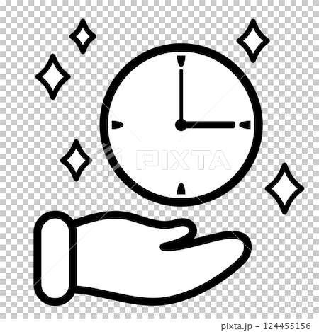 Time management and time performance image icon 124455156