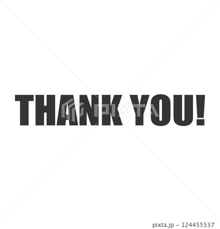Minimalist Thank you text 124455537