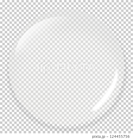 透明PNG格式水泡球體插圖，灰色，簡潔白色背景 124455756