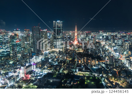 東京都港区の夜景 124456145