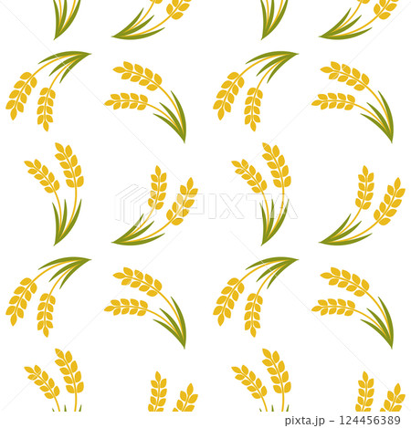 稲のシームレスパターン 124456389