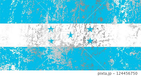 Honduras flag with grunge effect. Honduras flag with grunge effect. 124456750