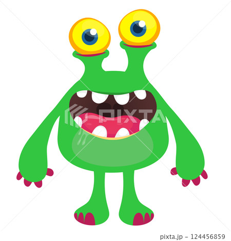 Funny cartoon alien. Halloween design 124456859