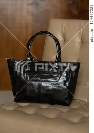 Fashion Ladies Accessories Women's Bags Black Leather Shopper Bag Fashion Ladies Accessories Women's Bags Black Leather Shopper Bag 124457025