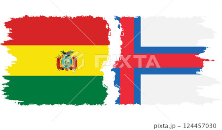 Faroe Islands and Bolivia grunge flags connection vector Faroe Islands and Bolivia grunge flags connection vector 124457030
