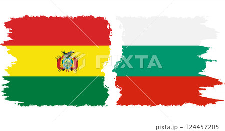 Bulgaria and Bolivia grunge flags connection vector Bulgaria and Bolivia grunge flags connection vector 124457205