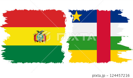 Central African Republic and Bolivia grunge flags connection vecto Central African Republic and Bolivia grunge flags connection vecto 124457216