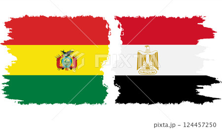 Egypt and Bolivia grunge flags connection vector Egypt and Bolivia grunge flags connection vector 124457250