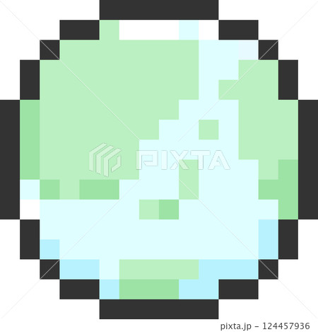 ピクセルアートの地球 124457936