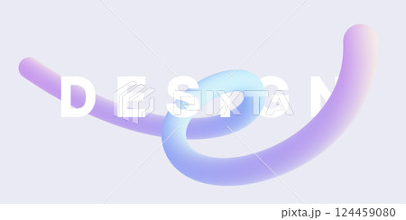 Template with colorful gradient squiggles shapes. Template with colorful gradient squiggles shapes. 124459080