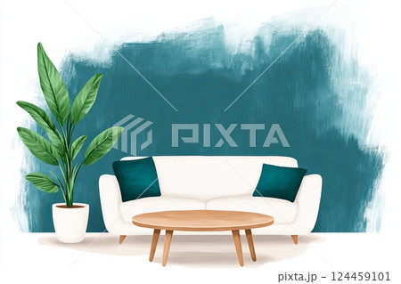 Pattern featuring capers, olive branches, and peppercorns for kitchen decor and food packaging Pattern featuring capers, olive branches, and peppercorns for kitchen decor and food packaging 124459101