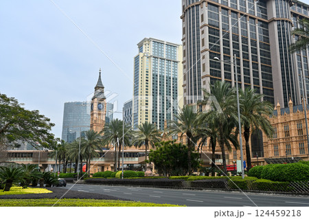 コタイ地区・カジノリゾートの街並み／マカオ 124459218