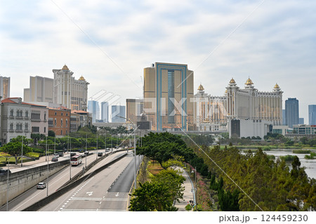 コタイ地区・カジノリゾートの街並み/マカオ コタイ地区・カジノリゾートの街並み/マカオ 124459230