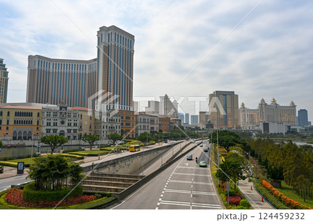コタイ地区・カジノリゾートの街並み／マカオ 124459232