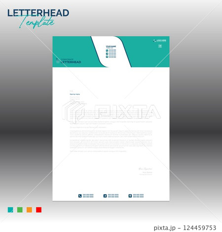 letterhead layout design for best company use 124459753