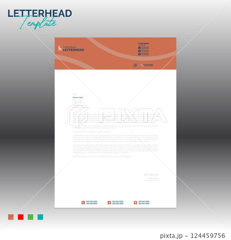letterhead layout design for best company use 124459756