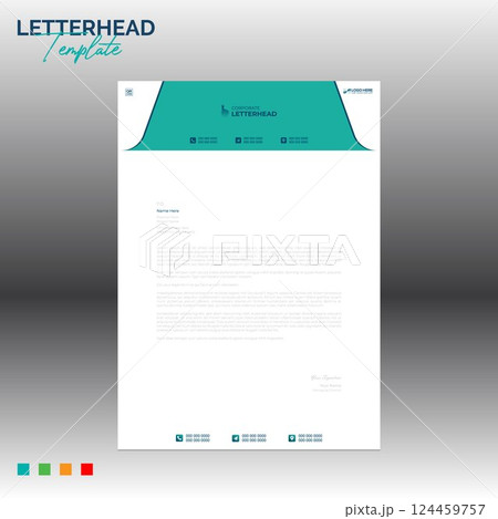 letterhead layout design for best company use 124459757
