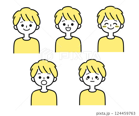 若い男性のイラストセット1_1 124459763