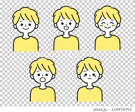 Young men illustration set 1_1 Young men illustration set 1_1 124459763