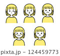 若い女性のイラストセット2_2 124459773