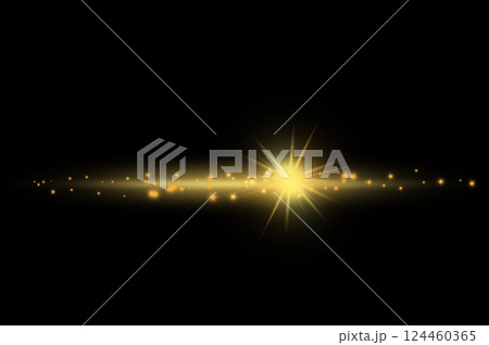 Golden Light Streaks with Sparkling Particles on Black Background Elegant Glow Effect for Luxury Designs. Golden Light Streaks with Sparkling Particles on Black Background Elegant Glow Effect for Luxury Designs. 124460365