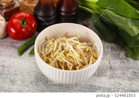 Soya bean sprouts in the bowl Soya bean sprouts in the bowl 124461853