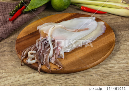 Raw fresh cuttlefish for cooking 124461931
