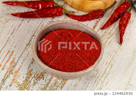 Spicy dry hot Chili powder Spicy dry hot Chili powder 124462030
