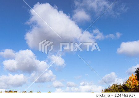 Beautiful white clouds on blue sky Beautiful white clouds on blue sky 124462917
