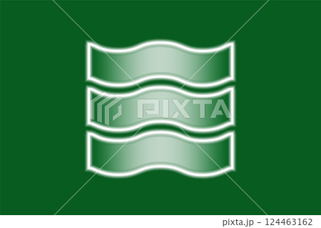 Official flag of Hiroshima. City in Japan. Glow effect concept 124463162