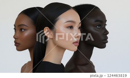 Profile views of diverse beauty 124463819