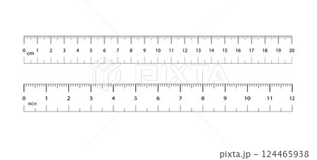 Ruler isolated on white background	 124465938
