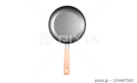 白い背景のフライパン 124467563