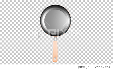 在白色背景的煎鍋 124467563