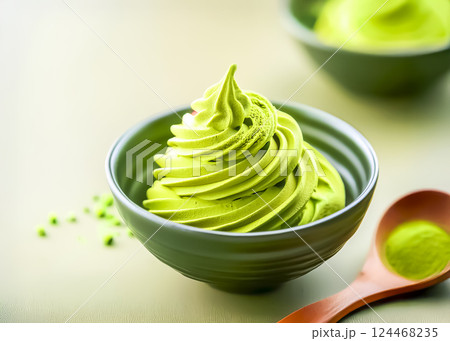 抹茶アイスのイメージ素材 124468235