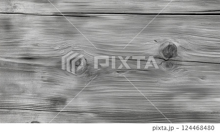 グレースケールの木材、木目のテクスチャ 124468480