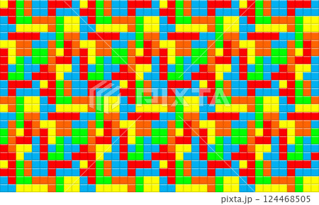 ブロックパターンによる壁紙・背景におすすめの素材 124468505