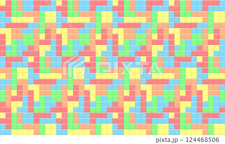 ブロックパターンによる壁紙・背景におすすめの素材 124468506