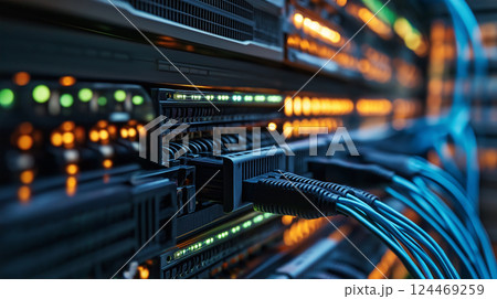 コンピューターサーバーのイメージ コンピューターサーバーのイメージ 124469259