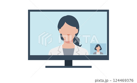 デスクトップPCでオンライン診療 124469376