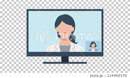 デスクトップPCでオンライン診療 124469376