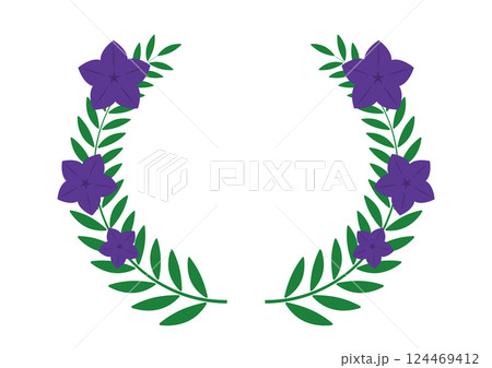 キキョウのフレーム 124469412