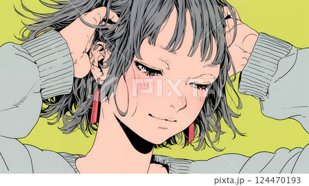 苦笑いをしている女性（気まずさ、困惑、自嘲、内なる葛藤を抱えて）