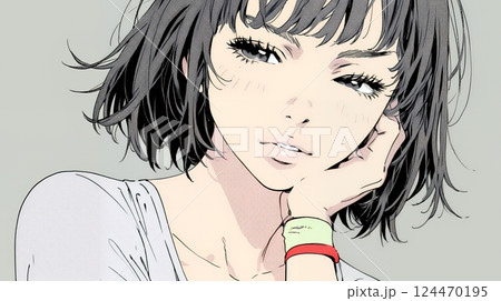 苦笑いをしている女性（気まずさ、困惑、自嘲、内なる葛藤を抱えて）