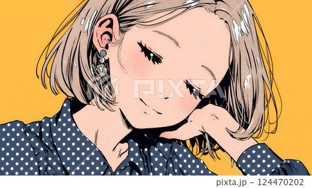 苦笑いをしている女性（気まずさ、困惑、自嘲、内なる葛藤を抱えて）