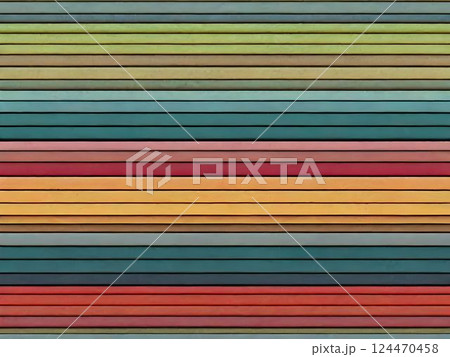 Seamless texture generating vibrant horizontal stripes with multicolored pattern spreading across digital background design 124470458