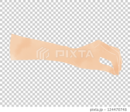 Illustration of a hand pinching 124470748